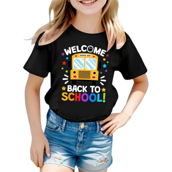 shqvo Boys Shirts Size 8 Crew Neck Short Sleeve T-Shirt Graphic Print Fashion Holidays Tops Classroom Gifts for Students