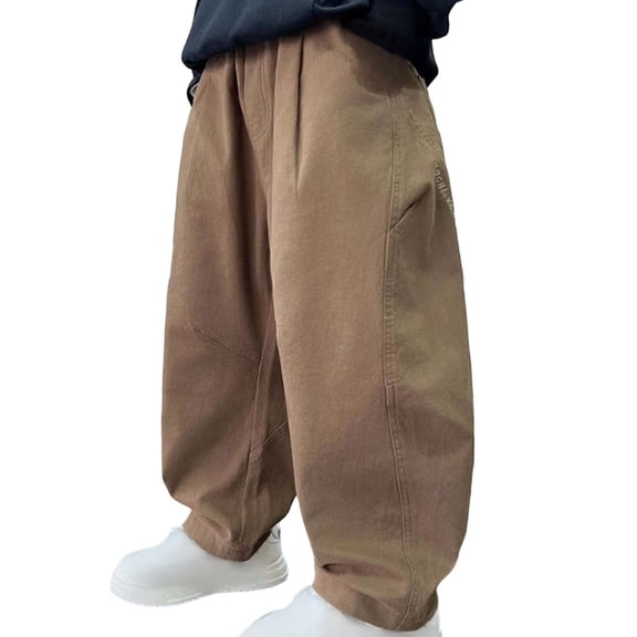 shqvo Boys Sweatpants Boys Athletic Joggers Pants Kids Youth Open Bottom Pants with Pockets Drawstring
