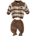 thumbnail image 1 of shqvo Boys Two Pieces Outfits Set Toddler Knit Button Down Sweater Tops and Jogger Pants Long Sleeve Fall Winter Warm Casual Baby Clothes for 0-12 Months, 1 of 5