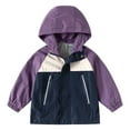 thumbnail image 1 of shqvo Boys Windbreaker Jacket Lightweight Hooded Zipper Coat For Kids Outdoor Casual School Jacket Age 15 To 10 Year, 1 of 3