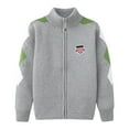 thumbnail image 1 of shqvo Boys Winter Coats Thickened Zip Up Cardigan Long Sleeve Knitted Sweater Jacket For Kids Casual Outerwear Warm School Fall Coat, 1 of 3
