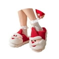 thumbnail image 1 of shqvo Christmas Slippers for Boys Grils, Christmas Kids House Slippers with Cute Christmas Tree Santa, Fuzzy Lightweight Slippers for Indoor, 1 of 9