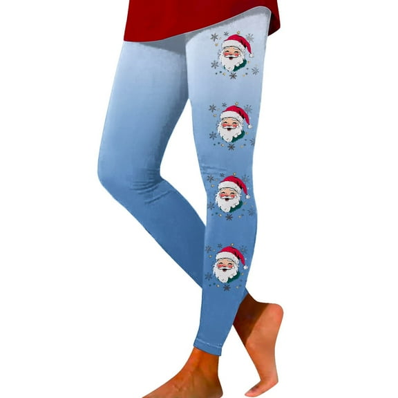 shqvo Christmas Tree Leggings for Women High Waisted Leggings Christmas Holiday Print Soft Stretchy Holiday Tights