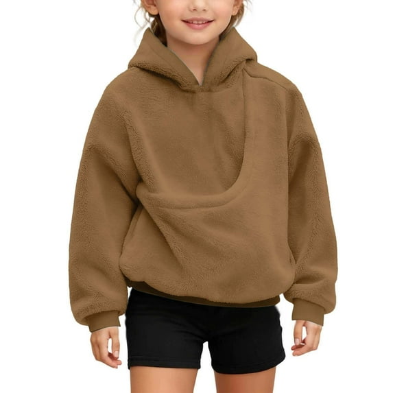 shqvo Girls Hoodie with Cat Pouch Hooded Sweater Shirts Kangaroo Pocket Dog Pouch Kids Sweatshirts Pet Carrier Pullover Animal Holder Long Sleeve Hoodies