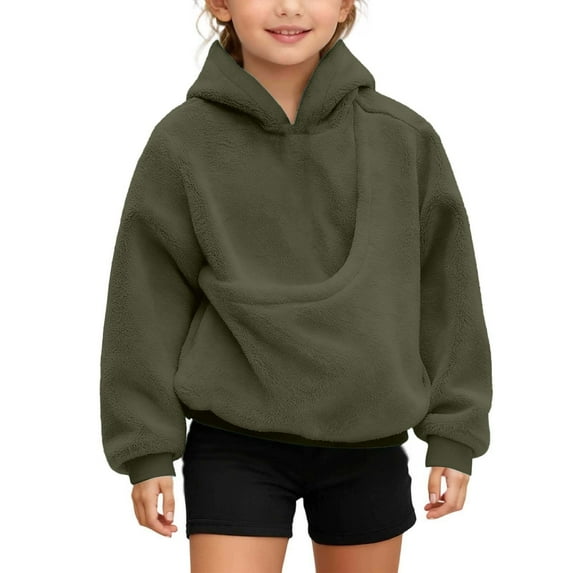 shqvo Girls Hoodie with Cat Pouch Hooded Sweater Shirts Kangaroo Pocket Dog Pouch Kids Sweatshirts Pet Carrier Pullover Animal Holder Long Sleeve Hoodies