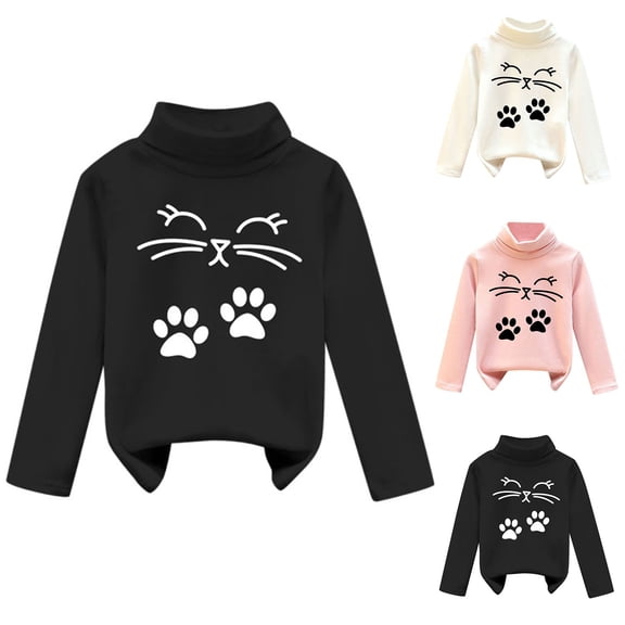 shqvo Girls Long Sleeve Shirts Turtleneck Shirts Solid Color Warm Tee Tops Kids Fall Casual Base Layer Fall Winter Clothes for Boys Girls