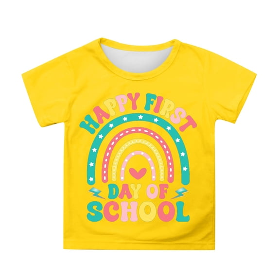 shqvo Girls Shirts Size 14-16 Round Neck Short Sleeve Baseball Print Trendy Girls Tops T-Shirts Toddler To Big Kid Sizes