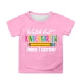 thumbnail image 1 of shqvo Girls Short Sleeve Shirts Size 12 Regular Fit Regular Neck Spring Summer Graphic Prints for Children Casual Pullover Comfortable Tee School Wear Girls Short Sleeve Tee, 1 of 4