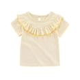 thumbnail image 1 of shqvo Girls T Shirts Size 7 Regular Fit Basic Neck Spring Summer Short-Sleeve T-Shirt for Kid Girl Daily Pullover Children's Fashion Blouse Everyday Tee Pullover Clothes, 1 of 9