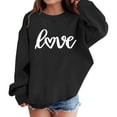 thumbnail image 1 of shqvo Girls Valentine's Day Party Hoodie, Cute Heart Print Long Sleeve Hooded Pullover for Kids 3-14Y, 1 of 4