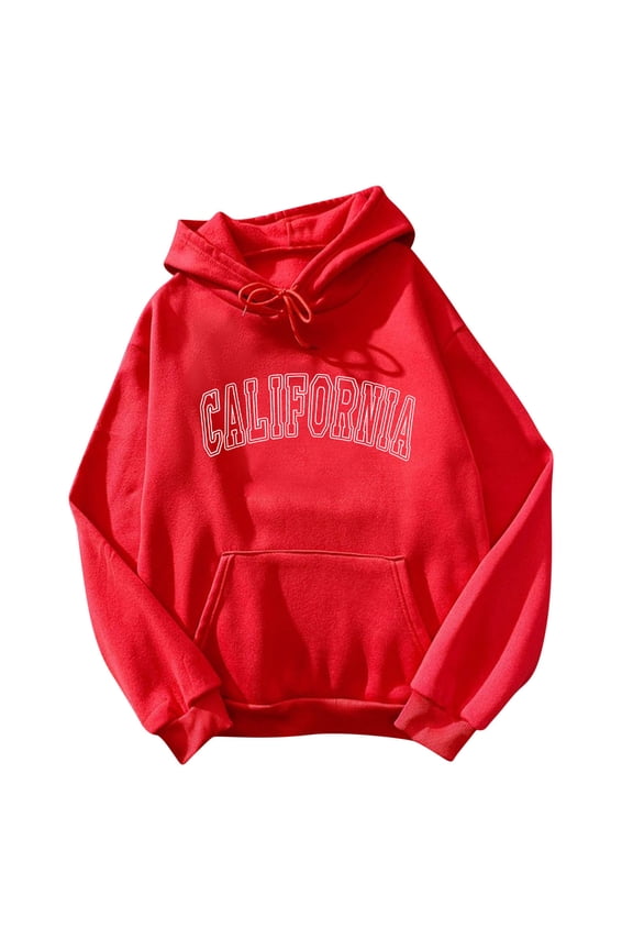 Hoodies for Women Drawstring Solid Color Hooded Sweatshirt with Heart Beat Print Trendy Long Sleeve Sweatshirt Hoodies with Pockets Plus Size Fall Fashion Clothes