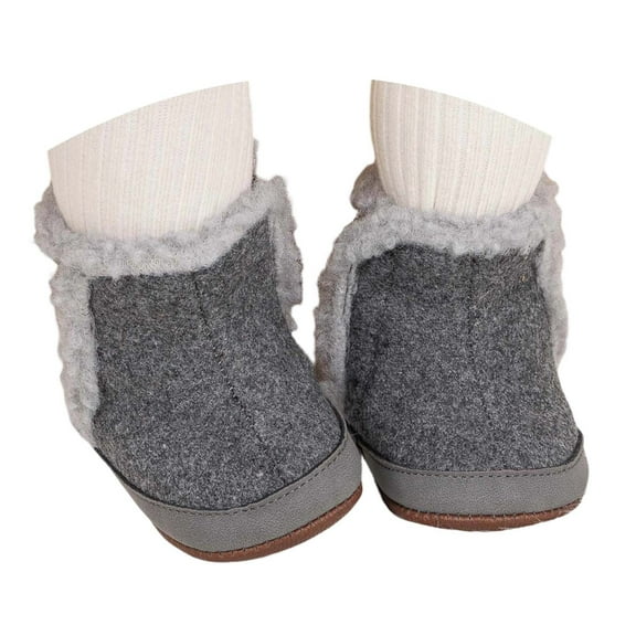 shqvo Unisex Warm Lining Soft Boots Baby Winter Ankle Non- Rubber Texture Sole Toddler Winter Snow Crib Shoes