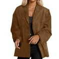 thumbnail image 1 of shqvo Jackets For Women Suede Jacket Women Fall Winter Oversized Suit Jacket Trench Coat Loose Fit Long Sleeve With Pocket Womens Jackets Plus Size Fall Coats For Women, 1 of 8