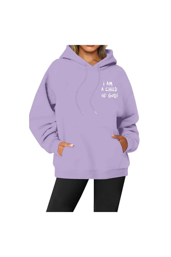 Jesus Hoodie Christian Hooded Sweatshirts Pullover Top Long Sleeve Oversized Jackets Fall Fashion Tops