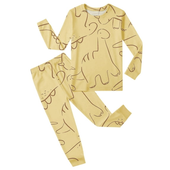 shqvo Kids Coloring Outfit Boys Girls DIY Hand Painted Pants Pajama Set 2pc Long Sleeve Colorable loungewear Play and Wear Pjs