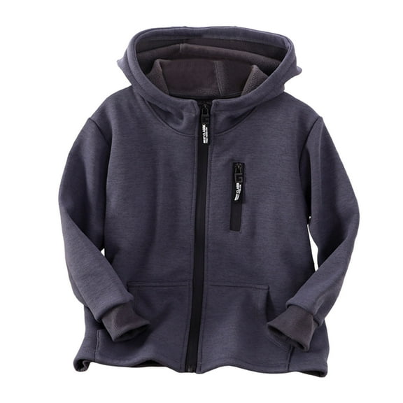 shqvo Kids Fall Jacket for Boys Girls Zip UP Hooded Windproof Outerwear Coat Soft Casual Sports Coat Age 6-18 Years