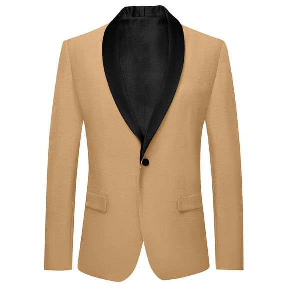 shqvo Kids Formal Suit Jacket Boys Girls Long Sleeve Lapel Button Casual Coat Business Outfit for Children