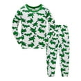 thumbnail image 1 of shqvo Kids Pajama Set Boys Girls Crocodile Print Long Sleeve Pants Outfit Soft Comfy Loungewear For Toddler Children Daily Wear, 1 of 8