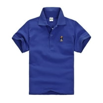 shqvo Kids Polo Shirts Short Sleeve Shirt Button Closure Casual Comfortable & Soft Fabric Tops for Girls Boys Youth Athletic Clothes in School