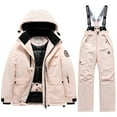 thumbnail image 1 of shqvo Kids Snow Suits 7-8 Years 2 Piece Snowsuit Hooded Jacket with Adjustable Strap Bib Pants Heavyweight Insulated Snowsuit Set 2 Piece, 1 of 7