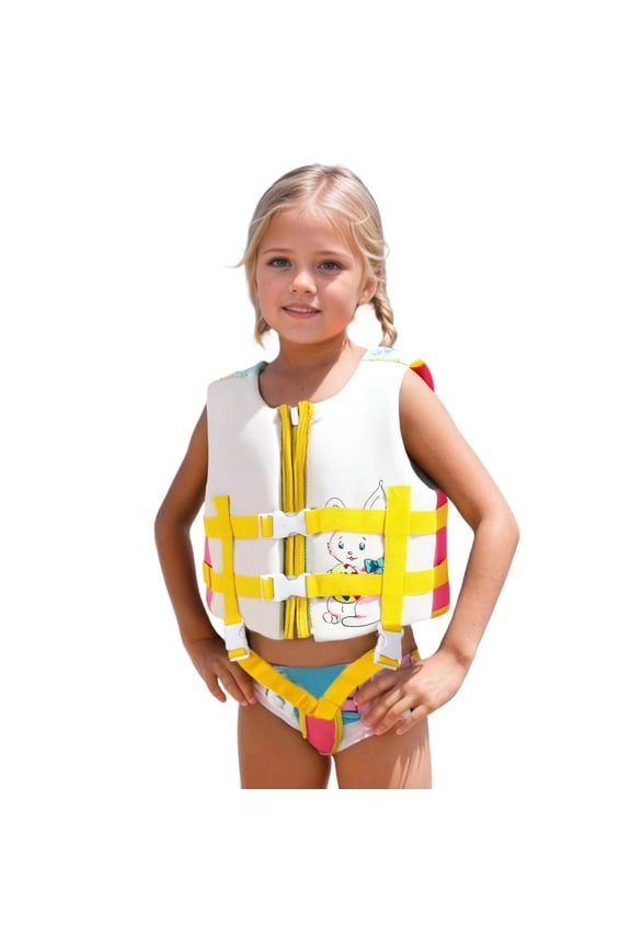 Life Vest for Kids 50 To 90 Pounds High-Buoyancy Print Adjustable Strap Life Vest for Kids Breathable Comfortable Kids Life Jacket
