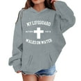thumbnail image 1 of shqvo My Lifeguard Walks On Water - Matthew 14-22:32 Hoodies for Kids Jesus Christ Christians Boys and Girls Long Sleeve Pullover Sweatshirt Fall Clothes, 1 of 4