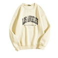 thumbnail image 1 of shqvo Los Angeles Hoodies for Women Oversized Sweatshirt for Women Crewneck Long Sleeve Casual Loose Pullover Hooded Sweater shirt Fall Trendy Tops for Women, 1 of 7