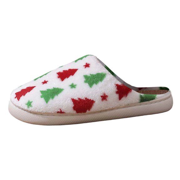 shqvo Mens Christmas Slippers Size 13 Slip-On Cute Christmas Tree Santa Stuffed Animal Bedroom Slippers Slippers for Holiday Xmas Bedroom Indoor Outdoor Use