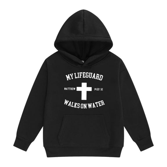 shqvo My Lifeguard Walks On Water - Matthew 14-22:32 Christian Pullover Jesus Hoodies for Girls
