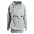 thumbnail image 1 of shqvo Pet Pouch Hoodies for Women Big Pocket Long Sleeve Kitten Puppy Holder Carrier Sweatshirt Women Pet Cat Dog Pouch Hooded Sweater Shirt, 1 of 7