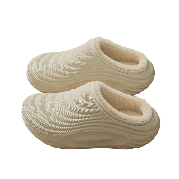 shqvo Slipper for Men, Thermal Eva Closed Back Non Slipper Cozy Stylish Slipper Winter Fuzzy Warm Thick-Soled Outdoor Slides with Anti- Sole House Slippers for Men