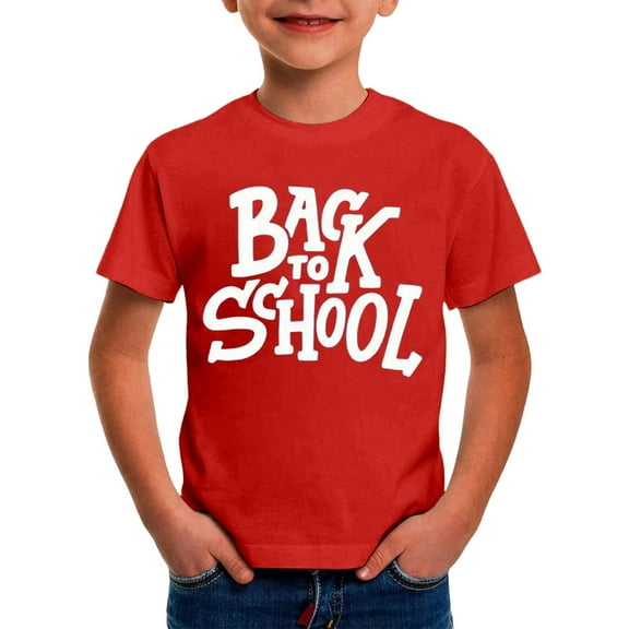 shqvo T-Shirts for Girls 14-16 Round Neck Short Sleeve Letter Graphic Print Fashion Breathable Boys Summer Wear Baby Boy Summer Clothes