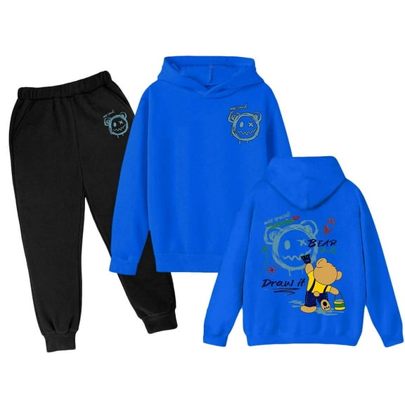 shqvo Toddler Boy Clothes 5t Letters Printed Comfortable Long Sleeve Hoodie Pullover Tops Sweatsuit Pants Fall Boys Sets 2 Piece Outfits