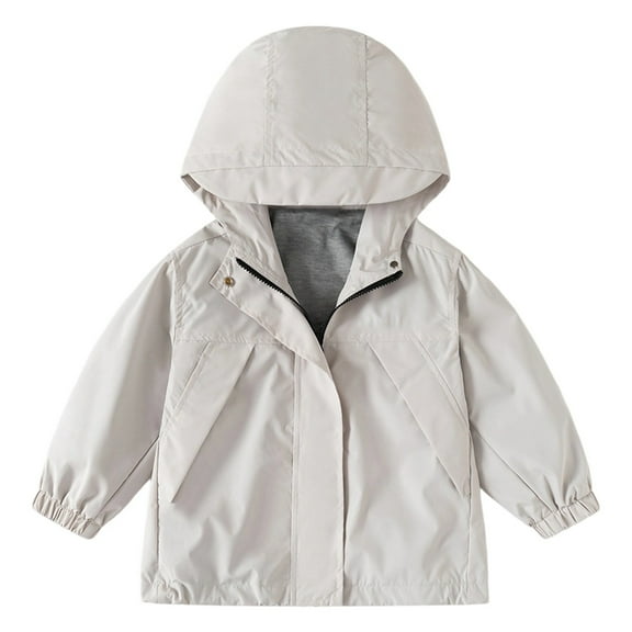 shqvo Toddler Boys Hoodie Zipper Raincoat Jacket Boys Windbreaker Jacket For Kids Lightweight Hooded Coat Outdoor Casual Back to School Jacket For Boys Age for 1.5 to 10 Years