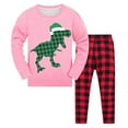 thumbnail image 1 of shqvo Toddler Boys Long Sleeve Pajamas Christmas Print Top and Pant 2-Piece Set for Fall Winter Seasonal Holiday Outfits for Little Kids, 1 of 7