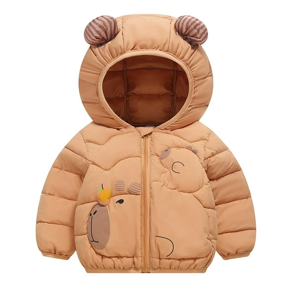 shqvo Toddler Jacket Girls Boys Clothes Winter Coats Toddler Puffer Down Jacket Bear Hoods Infant Outerwear Kids Cute Outfits