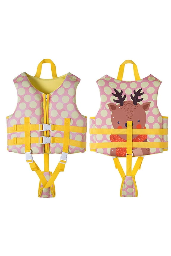 Toddler Life Jacket 20-30 Lbs Uscg Approved High-Buoyancy Print Adjustable Strap Swim Vest for Kids Secure Lightweight Floatation Vest for Toddlers