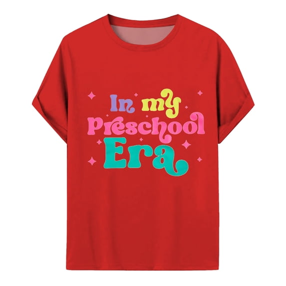 shqvo Toddler Shirts Girls 100th Day Of School Graphic Short Sleeve School Spirit Cute Funny Tees Toddler Clothes for Girls