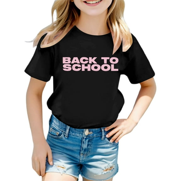 shqvo Toddler Tshirts Boys 4t-5t Crew Neck Short Sleeve Truck Print Soft Toddler Casual Shirts School Uniform for Girls