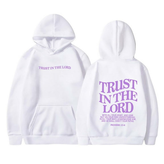 shqvo Trust In The Lord Graphic Hoodies Christian Faith Sweatshirts For Women Bible Verse Religious Hoodie Pullover Tops Trendy Oversized Long Sleeve Christian Sweatshirts