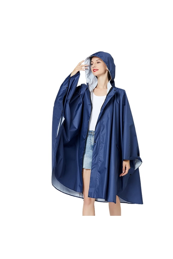 Unisex Cape Coat Lightweight Windproof Outdoor Rain Poncho Color Block Design All Seasons Wear Comfortable Durable Water-