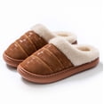 thumbnail image 1 of shqvo Unisex Winter Warm Slippers for Home Plain Slippers Non- Sole Thermal -Lined Indoor Outdoor Slides for Women and Men Home Use Fuzzy Slippers for Home, 1 of 4