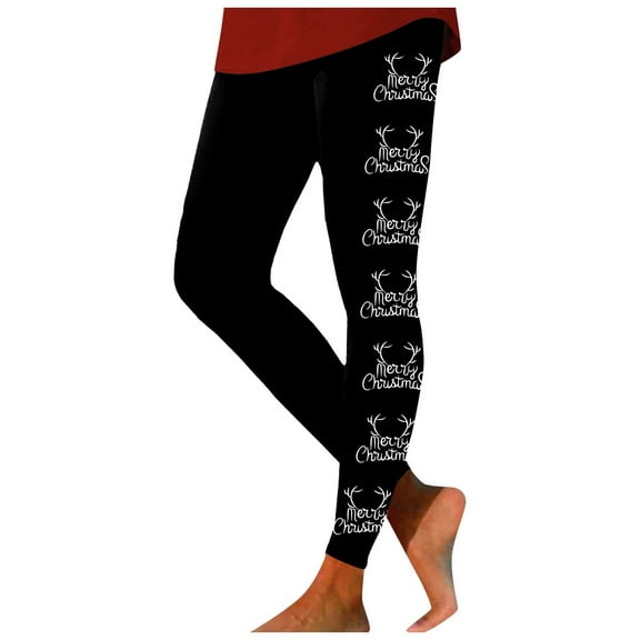 shqvo Women's Legging Printed Long Christmas Pants High Waisted Leggings Funny Printed Christmas Leggings for Women