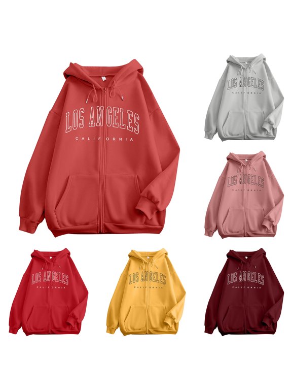 Zip Up Hoodies for Women Jesus Hoodie Spring Soft Jackets Casual Hooded Sweatshirts with Pocket Long Sleeve Solid Color Sweatshirts Full Zipper Hoodie Jacket Coat for Women