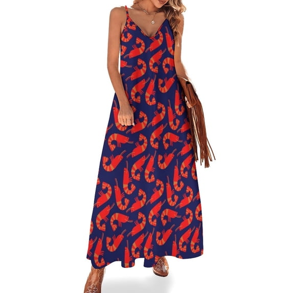 shrimp Sleeveless Dress beach outfits for women Party dresses for women dresses for women summer dresses