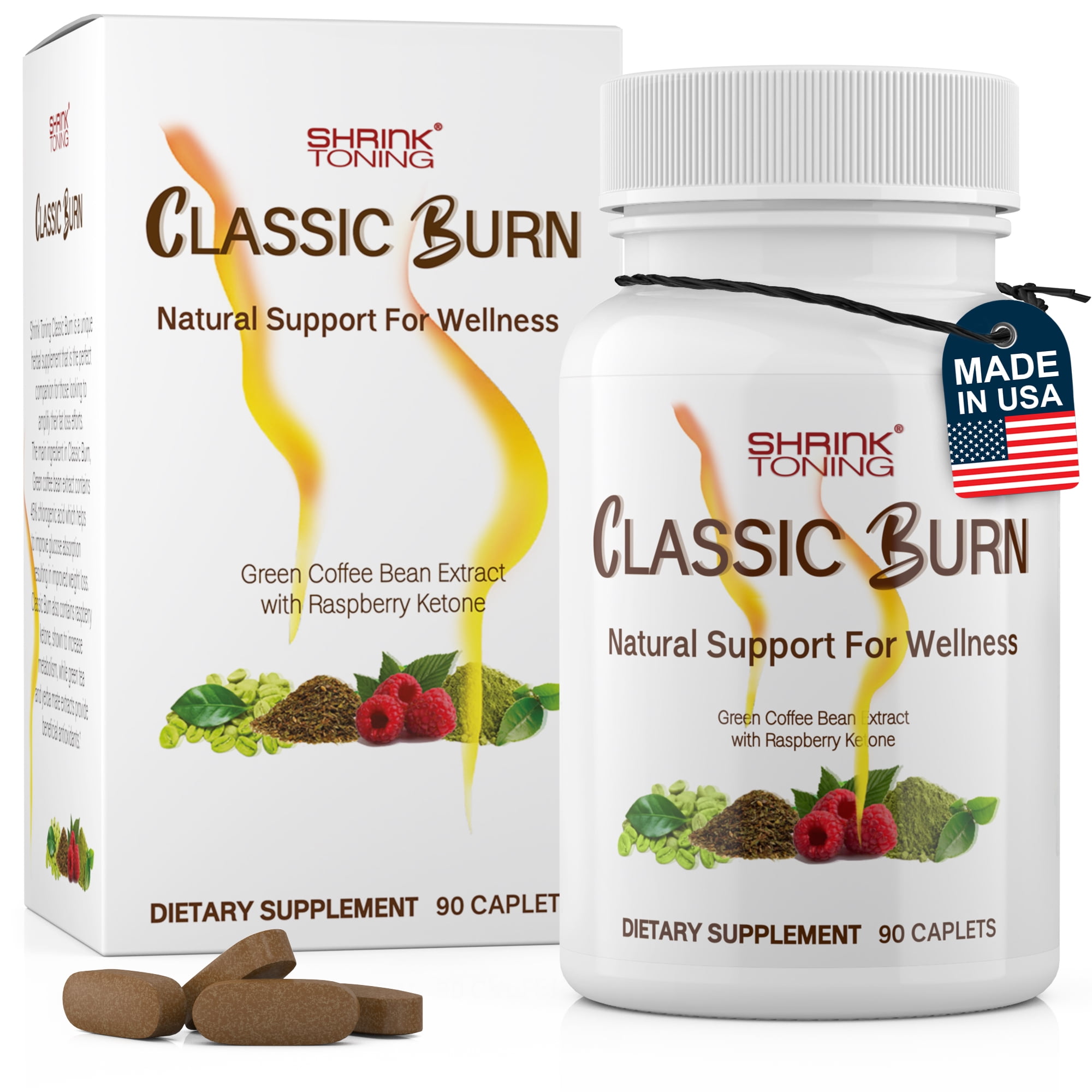 shrink Classic Burn Pure Green Coffee Bean Extract and Raspberry