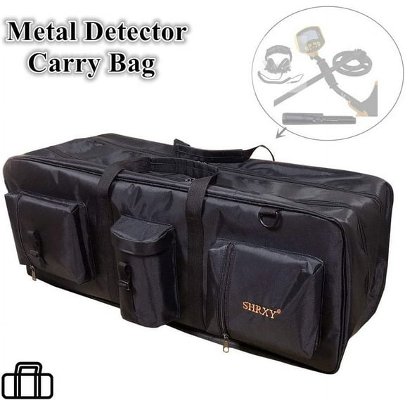 shrxy Metal Detector Carry Bag Portable Waterproof Canvas Storage Bag Double-Layer Carry Tools Organizer Backpack for Metal Detecting