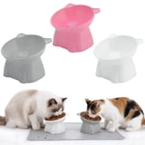 shuaien 3 Pcs Raised Cat Food Bowls with Silicone Mat, 15-Degree Tilted ...