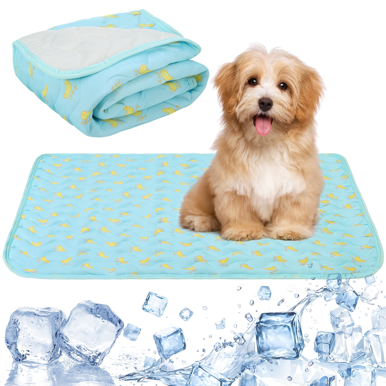 shuaien Cooling Mat for Dogs XLarge, 28'' x 22'' Washable Non-Toxic, Non-Slip&Foldable for Summer Pet Indoor Outdoor Bed