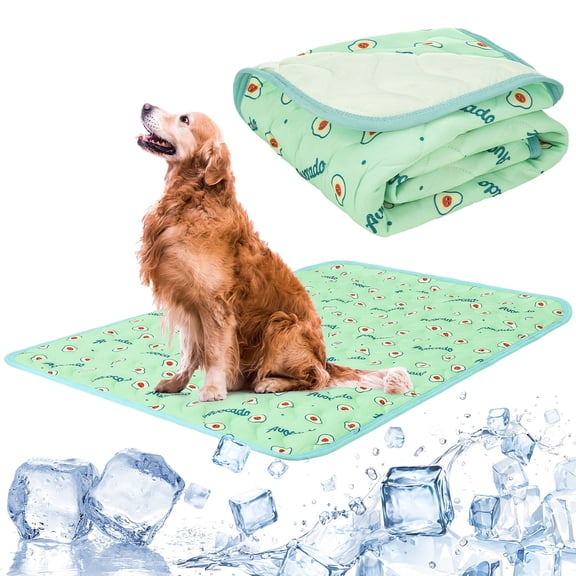 shuaien Cooling Mat for Dogs XLarge, 39'' x 28'' Washable Non-Toxic, Non-Slip&Foldable for Summer Pet Indoor Outdoor Bed